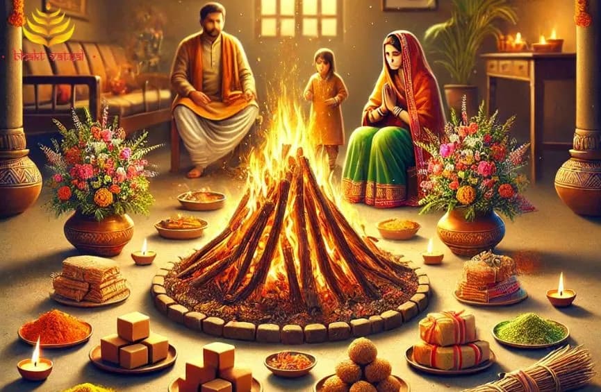 घर पर होलिका दहन की विधि