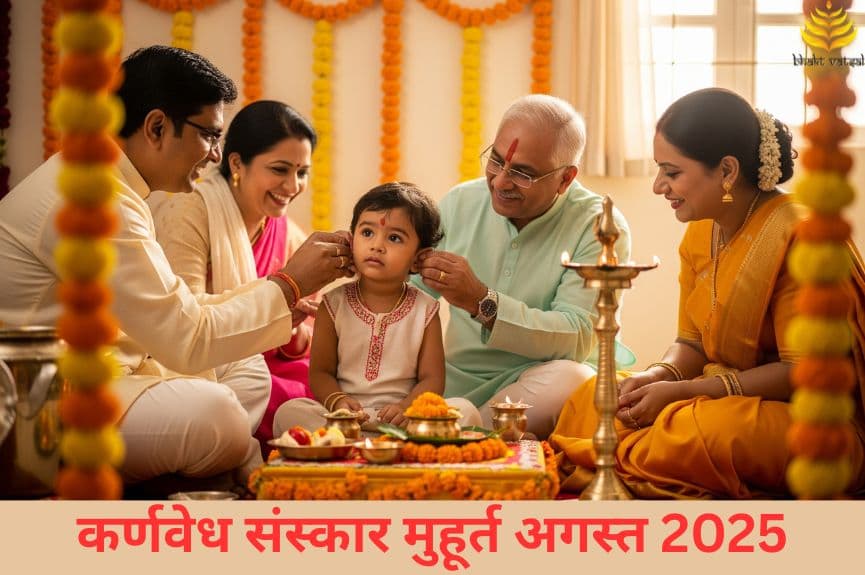 कर्णवेध संस्कार शुभ मुहूर्त अगस्त 2025